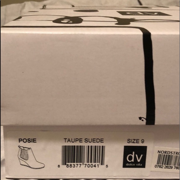 Dv Posie Suede tan wedge bootie - Picture 2 of 5